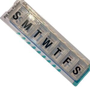 Seven Day Vitamin Container Supplement Organizer Box